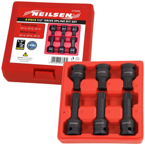 Impact spline bit socket set - impact,