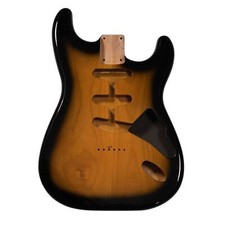 2 Tone Sunburst Hardtail Stratocaster Compatible Guitar Body - 2 Piece USA Alder