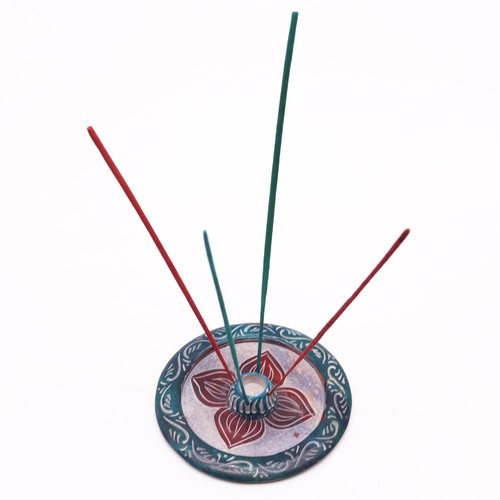 Soapstone disc incense - soapstone,