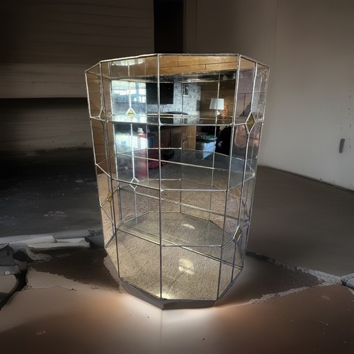 Leaded glass table top display - top,
