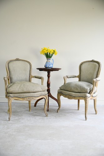 Pair french style armchairs - pair,