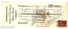 FRANCE BILLET À ORDER MANDATE CHATEAU-RENAULT 1899 BODET & DUCHESNE LEATHERS ...