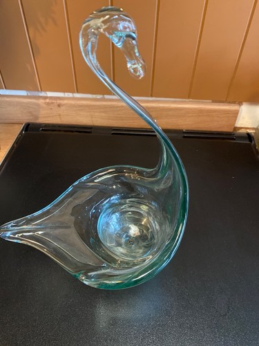 Glass blown swan - swan, bon