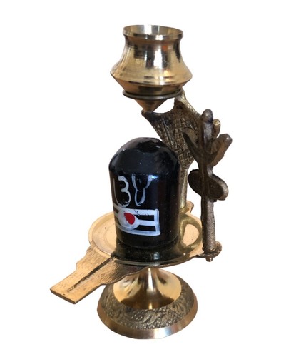 Plain brass black marble snake - black,