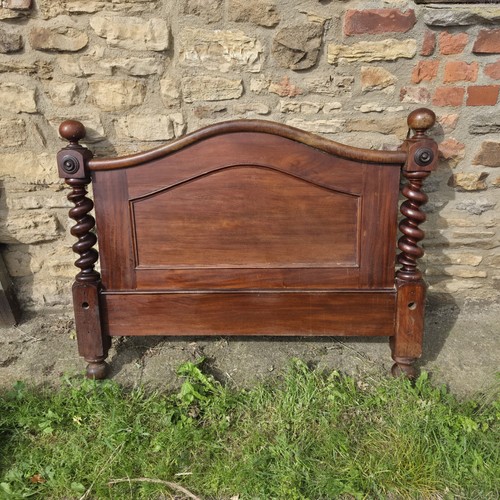 Antique mahogany bed head - antique,
