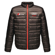 Audi SLINE Mens Car Racing Motor Sport Insulated Puffa Puffer Jacket Coat