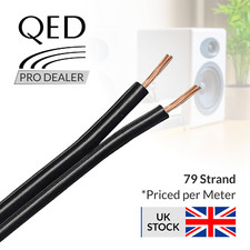 QED Profile 79 Strand Speaker Cable Home HiFi Wire Unterminated Black PER METRE