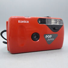 Konica Pop Junior 35mm Film Point and Shoot Camera Red Tested