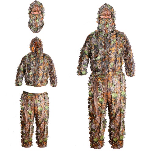 3pcs ghillie suit - 3d, leaf