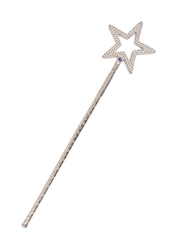 Star wand silver 35cm magic - 35cm,