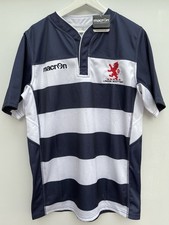 London Scottish Rugby Shirt Macron Striped Short Sleeve Mens XL