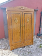 Antique Pine Double Knockdown Wardrobe - Delivery & assembly available