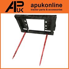 Quick Change Frame M22 x 1100mm Bale Spike Tines Skidsteer Bobcat Tractor