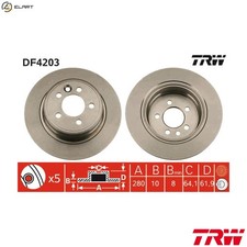 2x BRAKE DISC DF4203 FOR MG