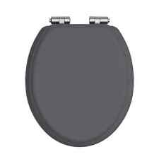 * Heritage - Replacement Toilet Seat And Cover Graphite / Chrome Hinges KGR101