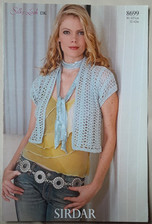 Original Sirdar Silky Look Dk Ladies Cardigan 32"-42" Knitting Pattern 8699