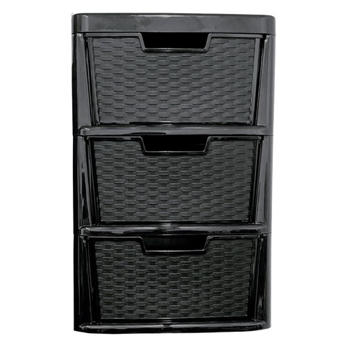 Large plastic rattan drawer - plastic,