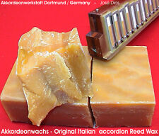 0.9kg wax for accordions, accordion reed wax, cire p. accordéons, cera p. accordion