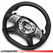 EXCHANGE FLATTENED LEATHER STEERING WHEEL MERCEDES W166 W204 W212 W246 W463 ML 