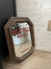 Vintage Old Mill Whiskey Mirror BAR SIGN  18 X 14 Inch 