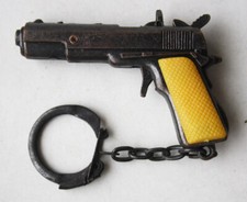 RARE VINTAGE 80'S COLT 45 CAP GUN DIE CAST KEY CHAIN PISTOL RING KEYCHAIN NEW !