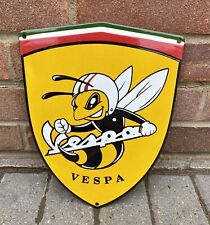 Vespa Vintage Style Scooter Garage Workshop Advertsing Metal Enamelled Sign