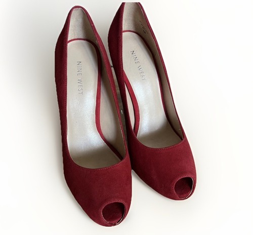 Nine west red suede - shoes, peep