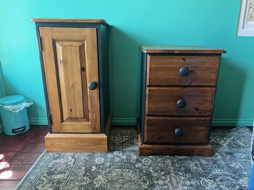 Pair hand finished upcycled - of,