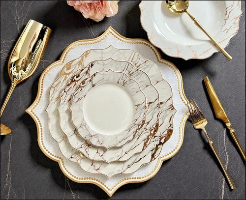 Luxury white and gold piece - gold,