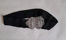 VINTAGE BURMESE SILVER 2 PART NURSES BUCKLE WITH ORIGINAL BELT
