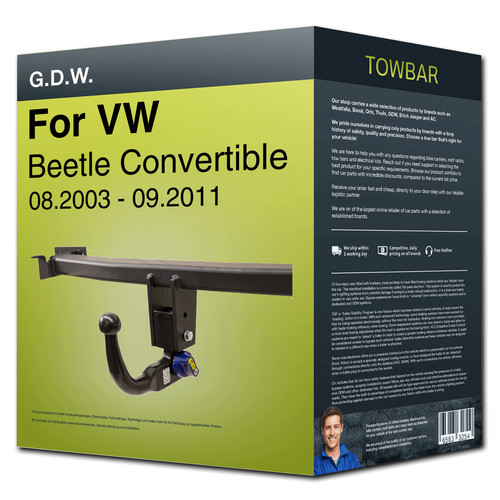 Towbar detachable for vw - detachable, ›for