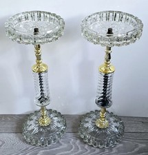 Vintage Pair Of Cut Glass