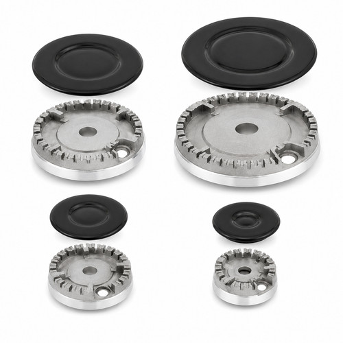 Gas hob burner - &, flame