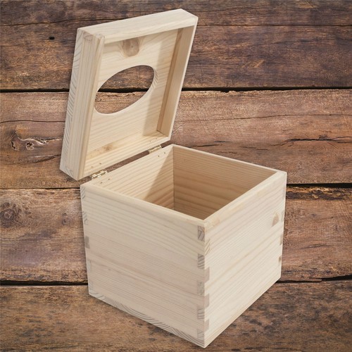 Square wooden tissue - wooden, box