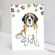 St Bernard Birthday Card - St