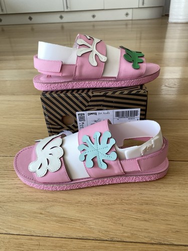Camper twins pink - pink, leather