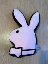 Playboy Original Bunny Rabbit Shaped Pillow Genuine Pink Plush Retro (2004) RARE