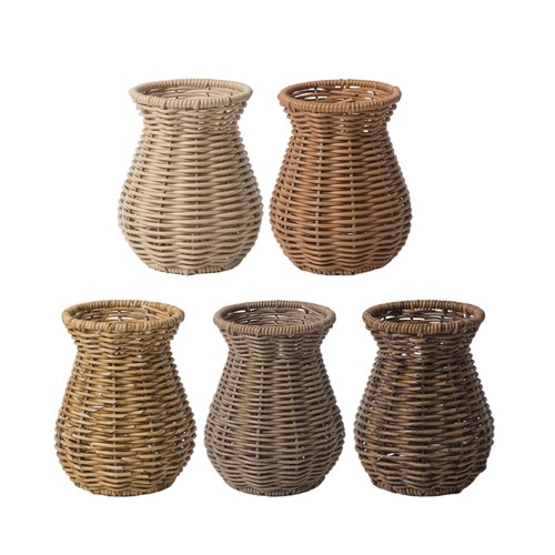 Decorative rattan vase - rattan, dried