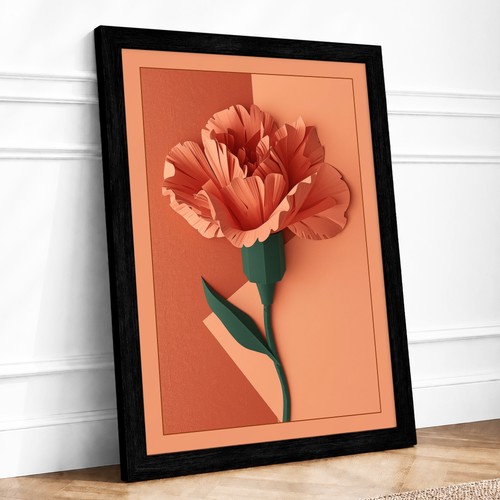 Peachy carnation botanical - peachy,