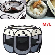 Large Foldable Fabric Dog Crate Cat Cage Pet Travel Puppy Play Pen Pop up Tent