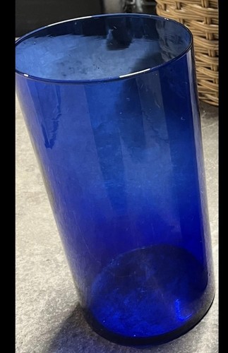 Ikea 1990 blue glass - ikea, vase