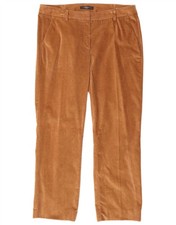 MAX MARA Womens Straight Corduroy Trousers UK 16 Large W36 L29 Brown AS06