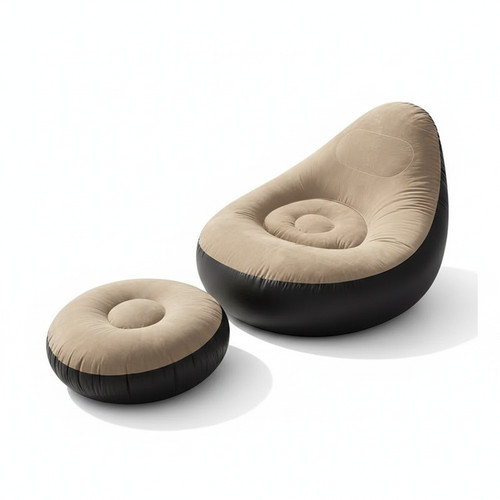 Inflatable deluxe lounger with - lounger,