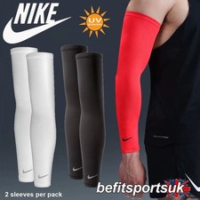 NIKE ARM SLEEVES Dri-FIT COMPRESSION RUNNING CYCLING BASKETBALL WARMERS UV LIGHT