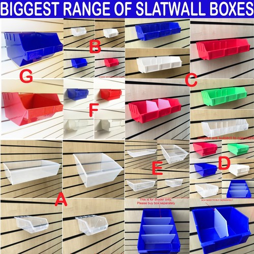 Slatwall boxes full - boxes,