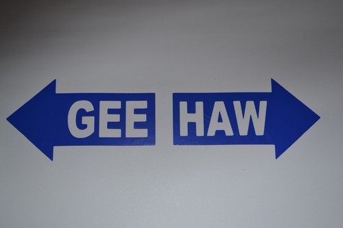 Gee haw husky - haw,