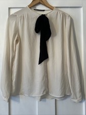 Zara cream long sleeved blouse