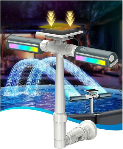 Solar pool fountain with - solar,