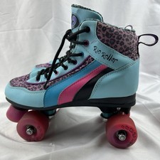 SFR Rio Leopard Quad Skate Roller UK 7 EUR 40.5 Retro Rare - Limited Edition