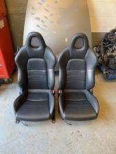 Honda S2000 Black Leather Front Seats And Rails Pair Left Right AP1 AP2 99-09